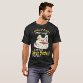 24 ジャーマンシェパードと一緒に朝起きる Tシャツ (正面フル)