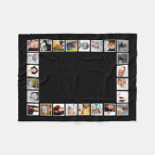 24 パーソナライズされたフォトDIYカスタムフォトコラージュ フリースブランケット (正面(横))