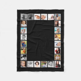 24 パーソナライズされたフォトDIYカスタムフォトコラージュ フリースブランケット