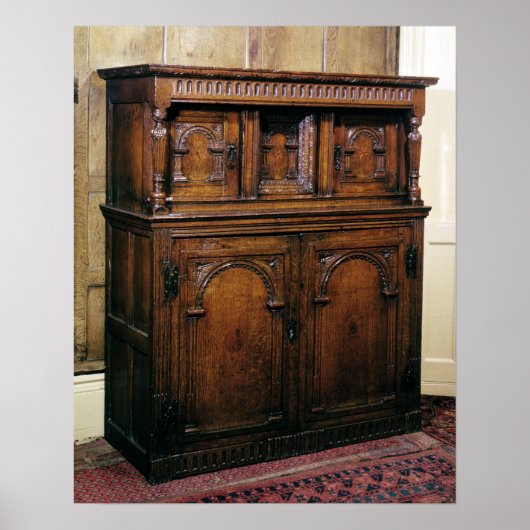 24：ホール戸棚、オーク、c.1600 ポスター (正面)