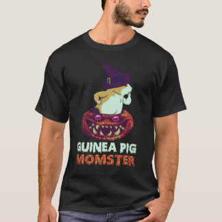 24 モルモットママスター パンプキンモンスター 楽しいハロウィン Tシャツ