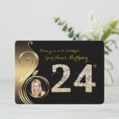 24,誕生日招待状，数字，写真2 招待状 (スタンド正面)