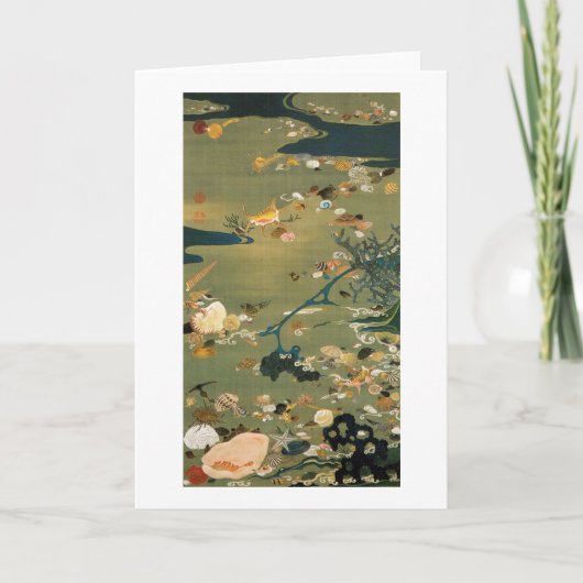 24. 貝甲図, 若冲 Shells, Jakuchū, Japan Art カード (正面)