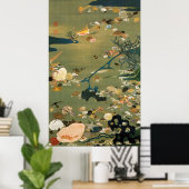 24. 貝甲図, 若冲 Shells, Jakuchū, Japan Art ポスター (ホームオフィス)