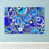 24_011、幾何学的抽象芸術芸術 キャンバスプリント (インサイチュ (ウッドフロア))