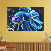 24_021, Betta Fish Art, キャンバスプリント (インサイチュ (リビング))