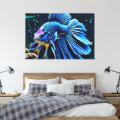 24_021, Betta Fish Art, キャンバスプリント (インサイチュ (寝室))