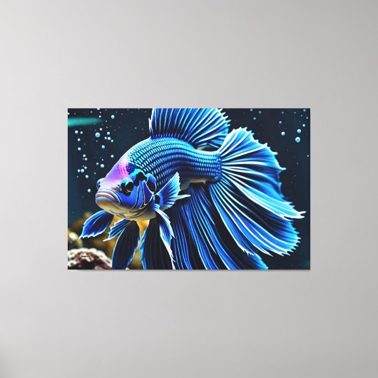 24_021, Betta Fish Art, キャンバスプリント (正面)
