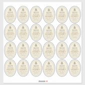 (24) 2.75" x 2" 8 ozクイーンラインハニージャールラベル シール (シート)
