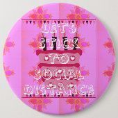 24/7ハッピーバースデー距離を守ろう 缶バッジ (正面)