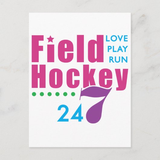 24/7フィールドホッケー ポストカード (正面)