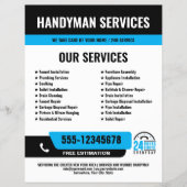 24/7 BLACK BLUEの便利屋と配管設備 チラシ (正面)