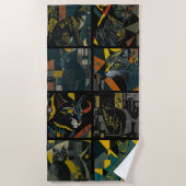 24 cats in one ビーチタオル (正面)