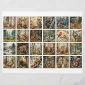 24 Forest Animal Squares for Junk Journaling Etc. (正面)