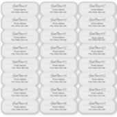 24 Guest Names Clear Return Address Custom Labels シール (正面)