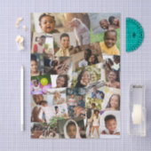 24 Haphazardly Overlapping Photos Collage Template 薄葉紙 (クラフト)