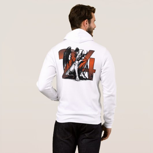 24 Hard Lines Graphic T-Shirt — Fallen Demon  パーカ (裏面フル)