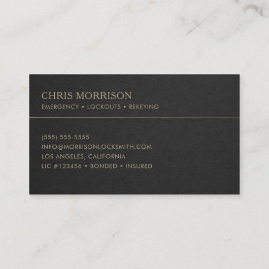 24 Hour Locksmith Professional 名刺 (裏面)