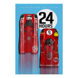 24 Hours 1970 Herrmann vs Ickx ポスター