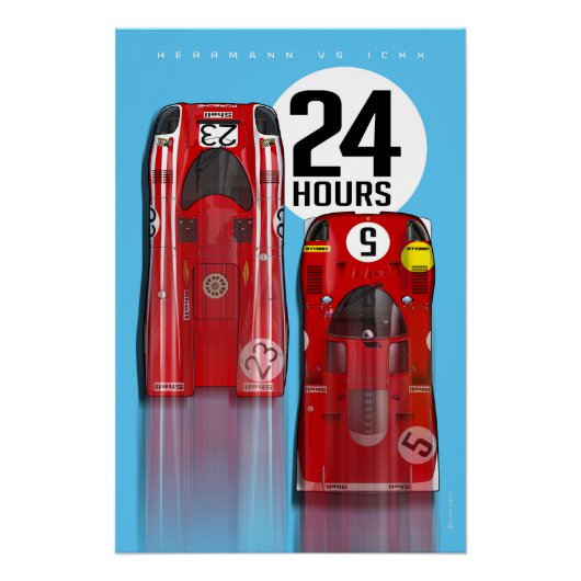 24 Hours 1970 Herrmann vs Ickx ポスター (正面)