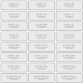 24 Individual Wedding Guest Address Labels シール (正面)