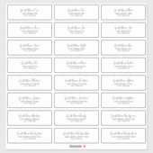 24 Individual Wedding Guest Address Labels シール (シート)