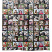 24 Instagramフォトコラージュ – 写真の全容 シャワーカーテン (正面)