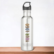 24 ozステンレススチール製ウォーターボトルとロゴ