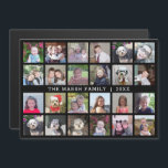 24 Photo Collageファミリー名 – 黒い冷蔵庫用マグネット<br><div class="desc">多くの写真や文字のための十分なスペースを持つ24のフォトグリッドカスタム。このお気に入りのおもしろいテンプレートに写真を追加するこのグリッドには、正方形の写真や任意の写真を使用できる。結果を最高の得るには、アップロードする前に写真を四角に切り抜きなさい。色やもしフォントを変更したい場合はクリック、ボタカスタマイズンの高度なデザイン領域に移動して変更を行う。</div>