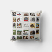 24 PHOTO COLLAGE Keepsake - Gray Marble クッション (正面)