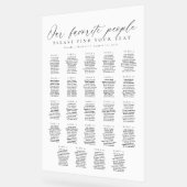 24 Tables Favorite People Acrylic Seating Chart アクリルサイン (傾斜)