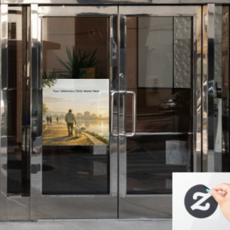 24" Veterinary Clinic Window Cling ウィンドウサイン