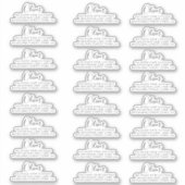 24 x差出人住所クラシック署名白黒 シール (正面)