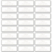 24 x差出人住所クラシック署名金ゴールド白S シール (正面)