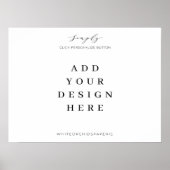 24"x18" 席次表 ウェルカムサイン 印刷 ポスター (正面)