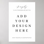 24"x36" ウェディングサイン, ウェルカムサイン印刷 ポスター (正面)