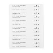 24 x モダン薄型カスタムウェディング差出人住所 ラップアラウンドラベル (シート)