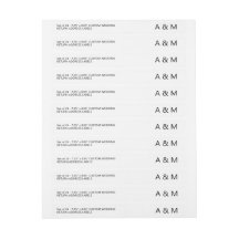 24 x モダン薄型カスタムウェディング差出人住所