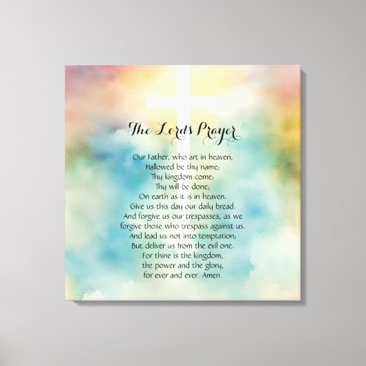 24 x 24主の祈りの言葉 キャンバスプリント (正面)