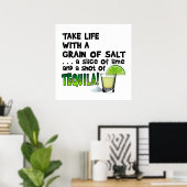 24" X 24" POSTER - LIFE, LIME, SALT, TEQUILA! ポスター (ホームオフィス)