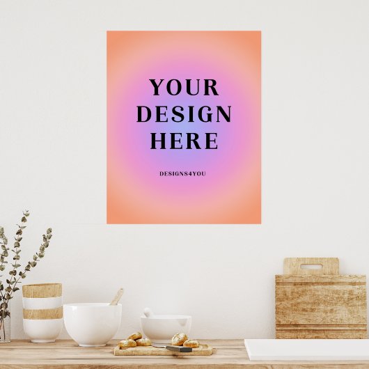 24 x 30縦型印刷アート ポスター (キッチン)