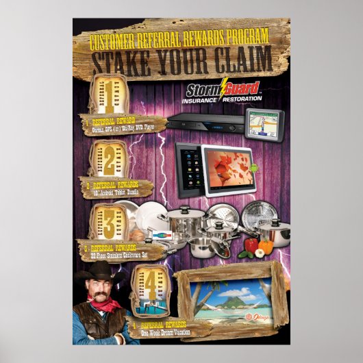 24 x 36あなたの請求紹介報酬ポスターを賭ける ポスター (正面)