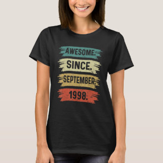 24 Years Old  Awesome Since September 1998 24th Tシャツ
