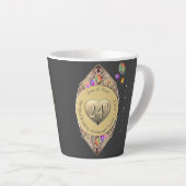 24thオパール結婚の記念日ラテマググ カフェラテマグ (右アングル)