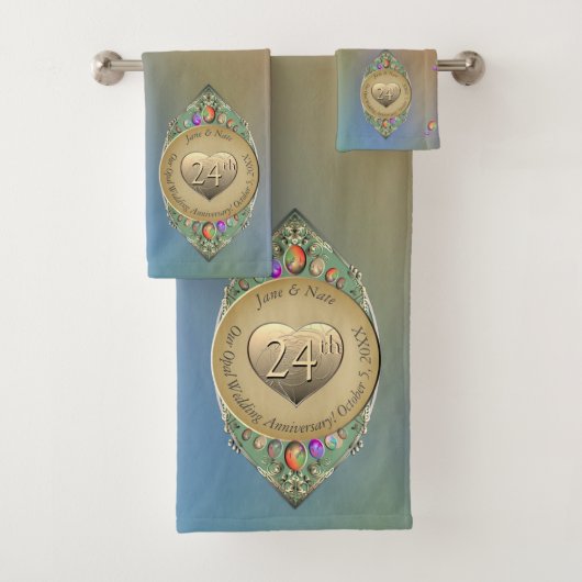 24thオパール結婚ズ記念バスタオルセット バスタオルセット (インサイチュ)