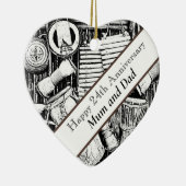 24th Anniversary編集可能 セラミックオーナメント (右)