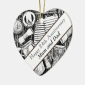 24th Anniversary編集可能 セラミックオーナメント (左)