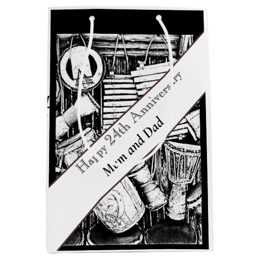 24th Anniversary編集可能 ミディアムペーパーバッグ (正面)