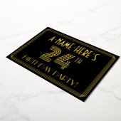 24th Birthday Party —アールデコスタイル「24」 +名前 箔招待状 (回転した状態)