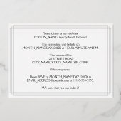 24th Birthday Party —アールデコ検索「24」 +名前 箔招待状 (裏面)